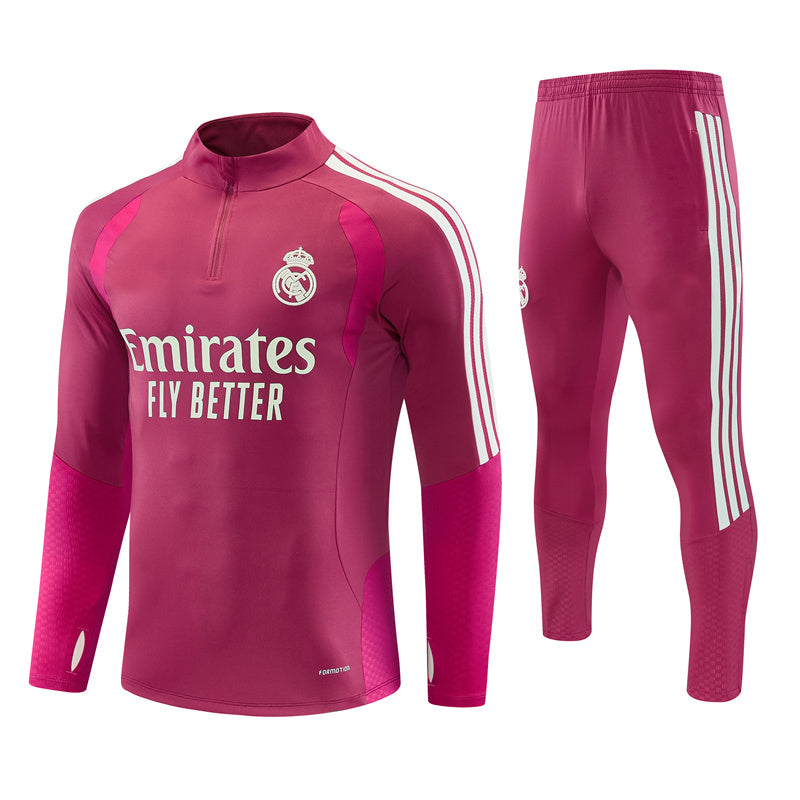 Real Madrid 26/27 Pink and White Training Tracksuit Set