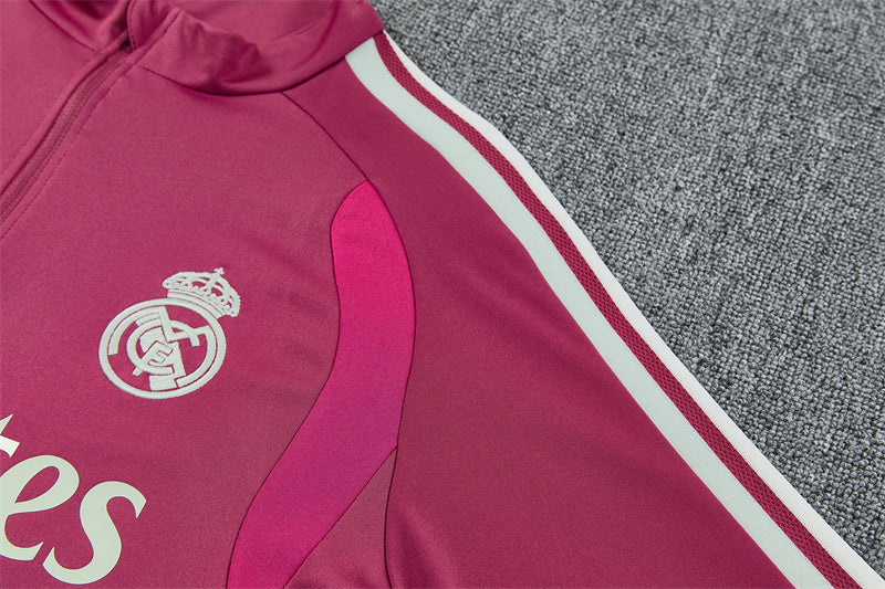 Real Madrid 26/27 Pink and White Training Tracksuit Set