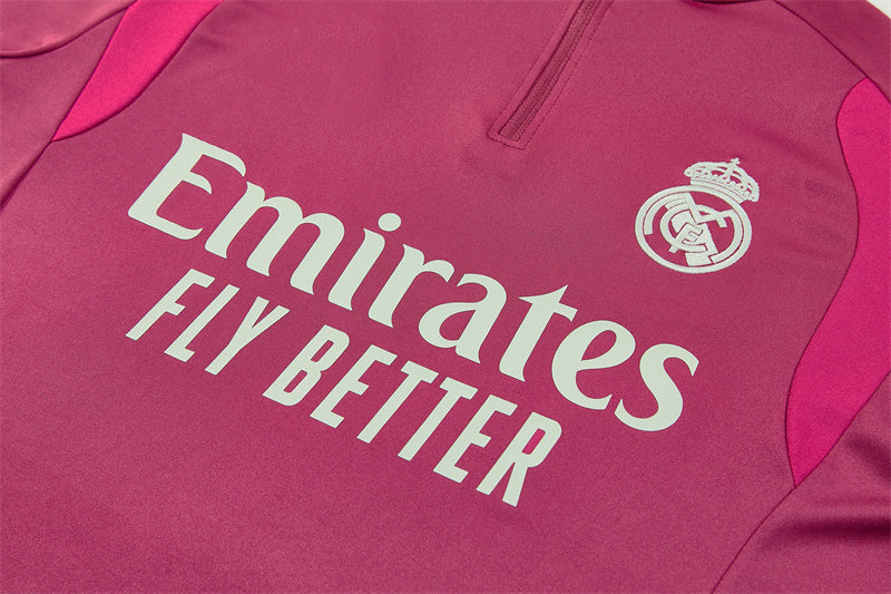 Real Madrid 26/27 Pink and White Training Tracksuit Set
