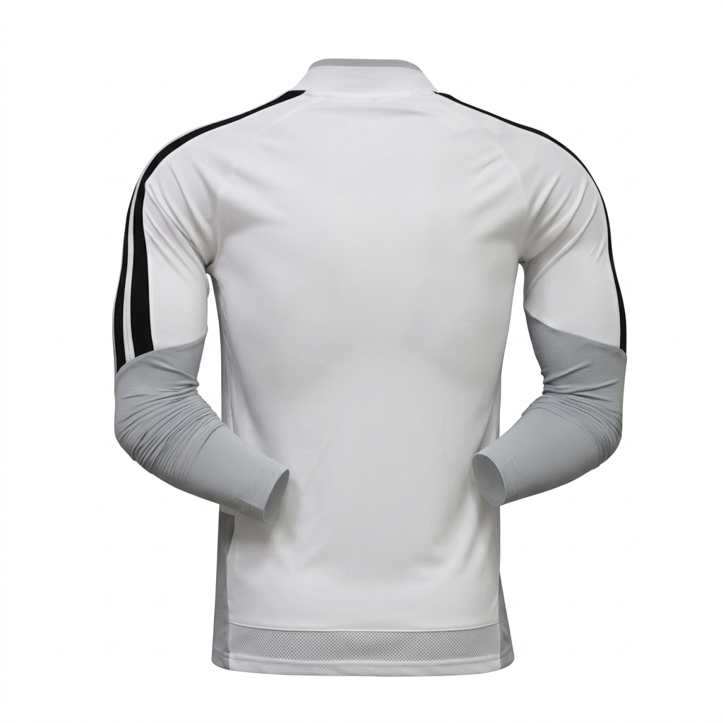Real Madrid 26/27 Track Player Version White Black Long Sleeve Jersey