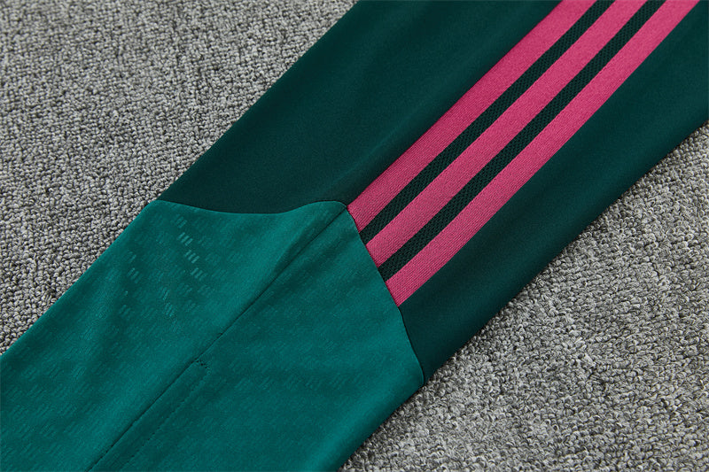 Real Madrid 26/27 White and Green/Pink Training Tracksuit Set