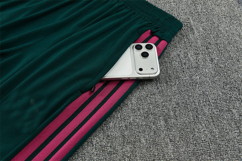 Real Madrid 26/27 White and Green/Pink Training Tracksuit Set