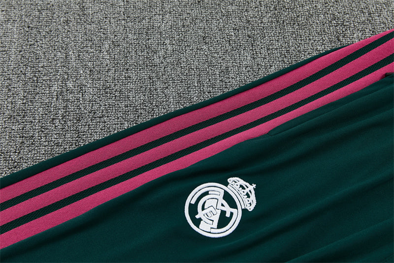 Real Madrid 26/27 White and Green/Pink Training Tracksuit Set
