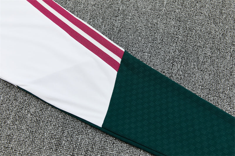 Real Madrid 26/27 White and Green/Pink Training Tracksuit Set