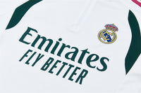 Real Madrid 26/27 White and Green/Pink Training Tracksuit Set