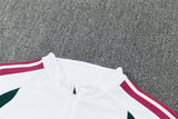 Real Madrid 26/27 White and Green/Pink Training Tracksuit Set