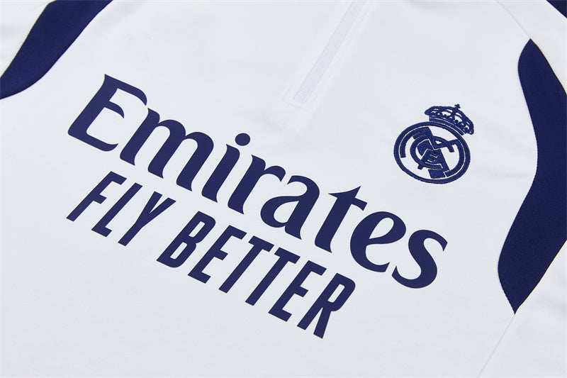 Real Madrid 26/27 White/Dark Blue Training Tracksuit Set