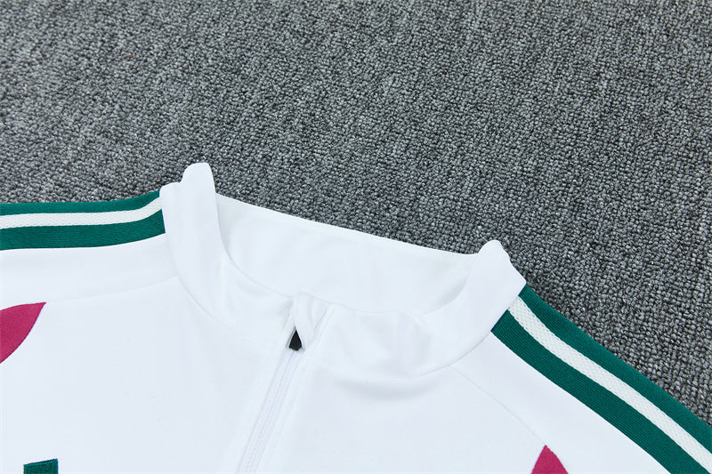 Real Madrid 26/27 White/Green Edges/Fuchsia Tracksuit Set