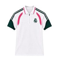 Real Madrid 26/27 White/Pink/Green Stripes Training Jersey