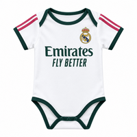 Real Madrid 26/27 White/Red 3 Stripes Home Baby Bodysuit Jersey
