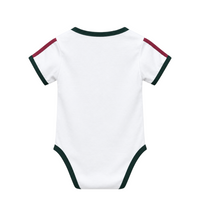 Real Madrid 26/27 White/Red 3 Stripes Home Baby Bodysuit Jersey