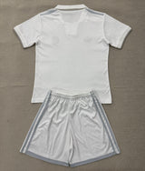 Real Madrid 26/27 White/Silver Stripes Kids Jersey Set