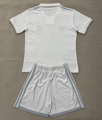 Real Madrid 26/27 White/Silver Stripes Kids Jersey Set
