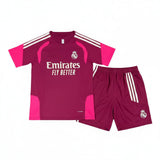 Real Madrid 26/27 Wild-Pink/White 3 Stripes Training Kids Jersey Set