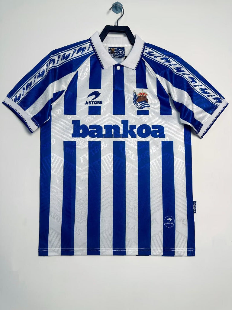Real Sociedad 1994/95 Retro Blue/White Home Jersey