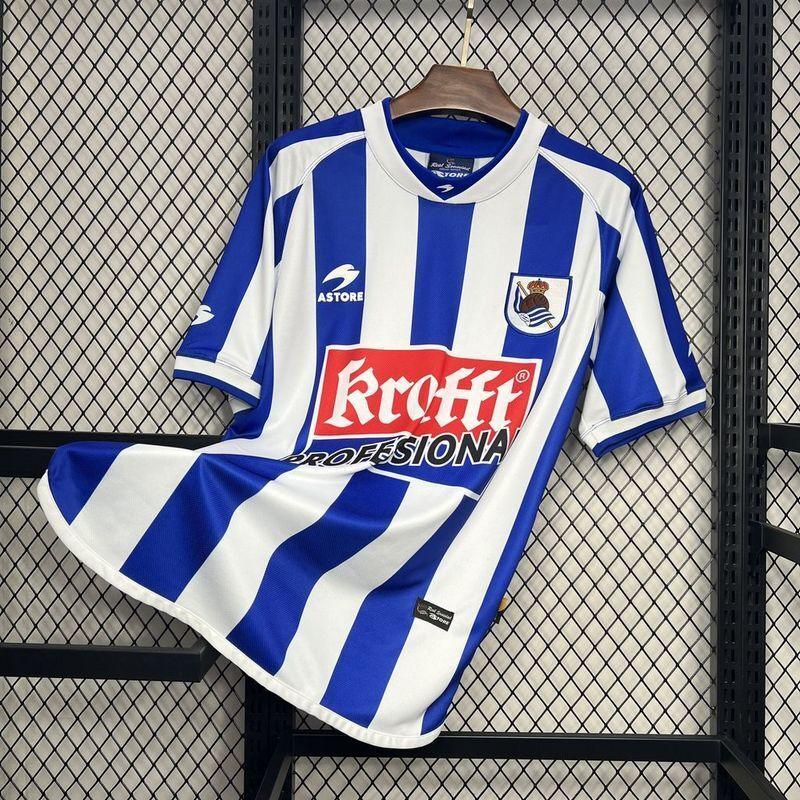 Real Sociedad 2002/03 Retro Blue/White Home Jersey