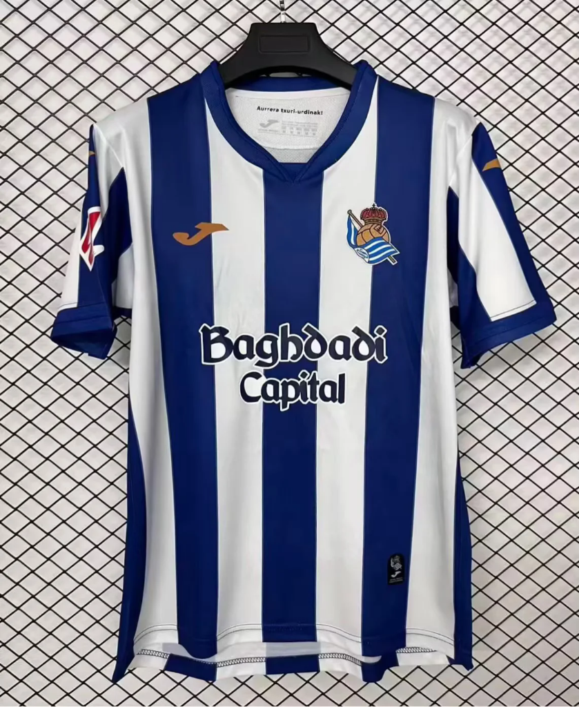 Real Sociedad 26/27 Blue/White Stripe Home Jersey