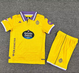 Real Valladolid 25/26 Yellow/Purple Third Kids Jersey Set