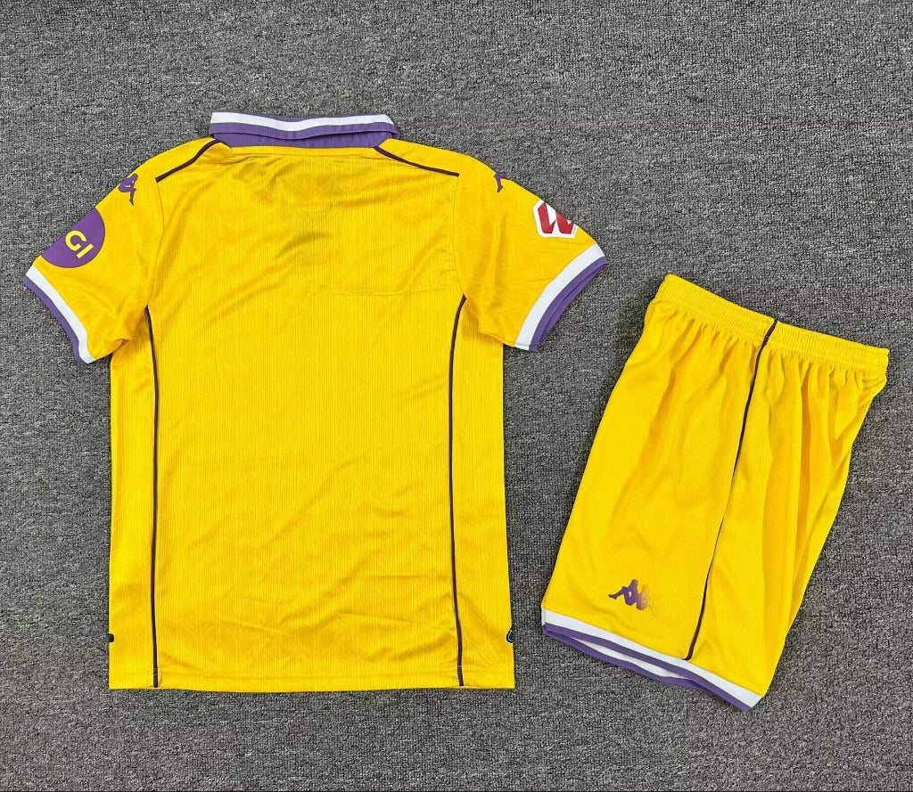 Real Valladolid 25/26 Yellow/Purple Third Kids Jersey Set