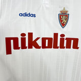 Real Zaragoza 1995/97 Vintage Retro White/Blue Home Jersey