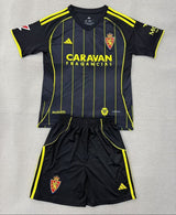 Real Zaragoza 25/26 Black/Yellow Away Kids Jersey Set