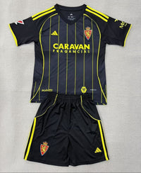 Real Zaragoza 25/26 Black/Yellow Away Kids Jersey Set
