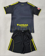 Real Zaragoza 25/26 Black/Yellow Away Kids Jersey Set
