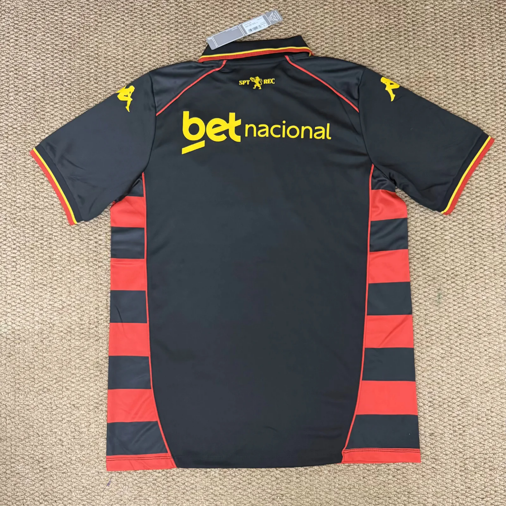 Recife 26/27 Red/Black Stripes/Yellow Trim Home Jersey