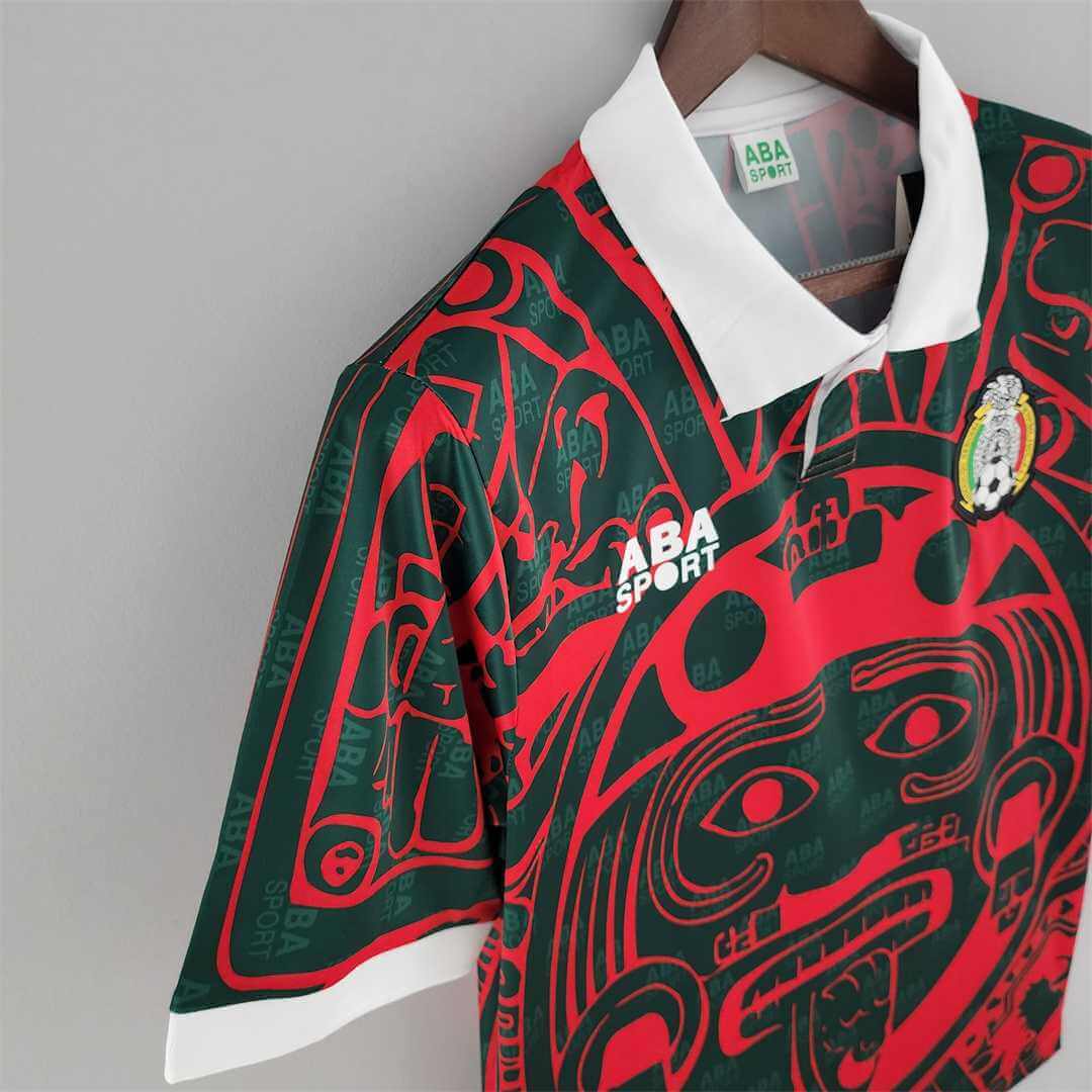 Mexico 1998 Vintage Retro Third Jersey (Red) - Concept Kits