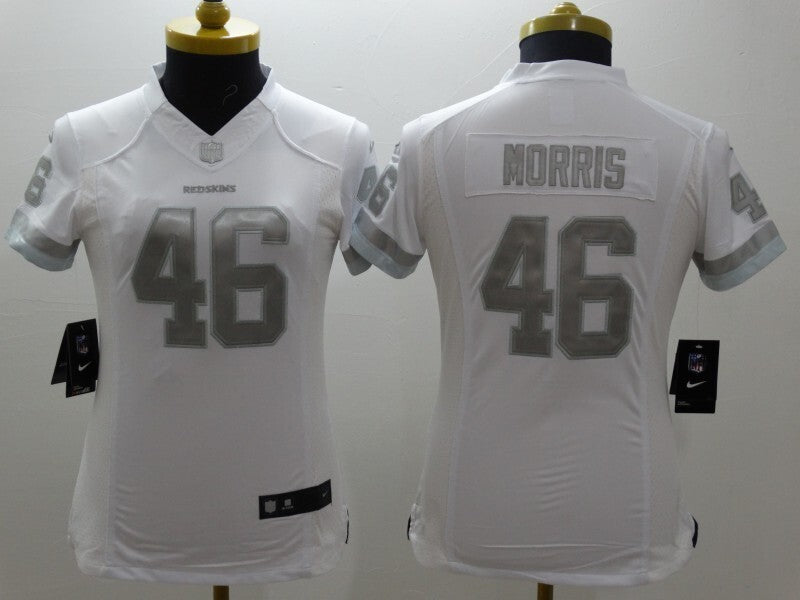 Redskins 2021/22 Morris #46 White/Gray Women NFL Jersey