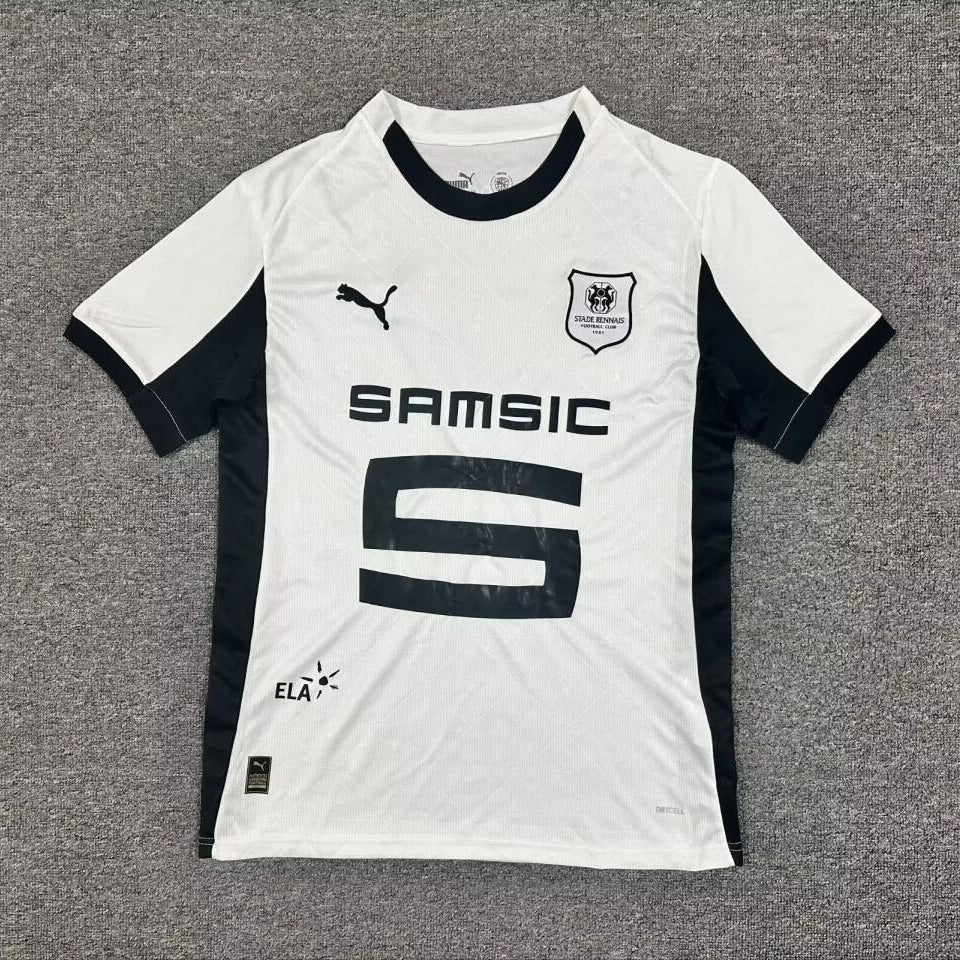 Rennes 25/26 White/Black Away Jersey