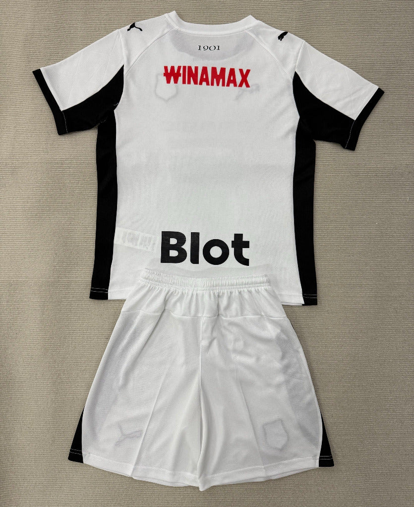 Rennes 25/26 White/Black Away Kids Jersey Set