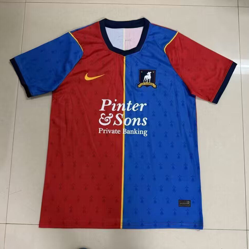Richmond 26/27 Half-And-Half Blue/Red Thin Yellow Line Home Jersey
