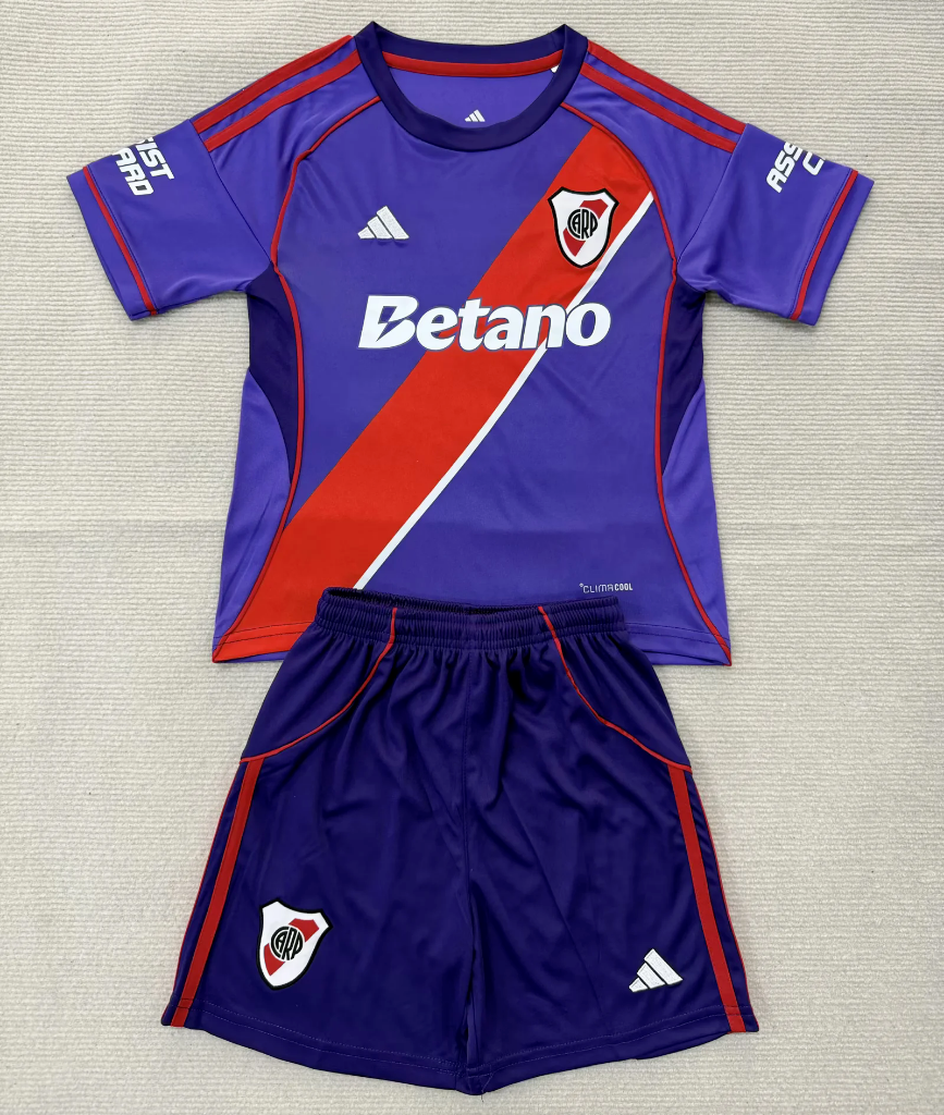 River Plate 26/27 Purple/Red/Black 4rd Kids Jersey Set