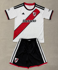 River Plate 26/27 White/Red/Black Home Kids Jersey Set