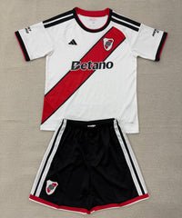 River Plate 26/27 White/Red/Black Home Kids Jersey Set