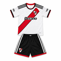 River Plate 26/27 White/Red/Black Home Kids Jersey Set