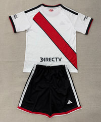 River Plate 26/27 White/Red/Black Home Kids Jersey Set