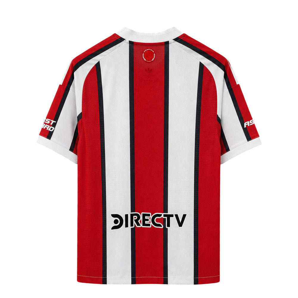 River Plate 26/27 Red/White/Black Vertical Stripes Away Jersey