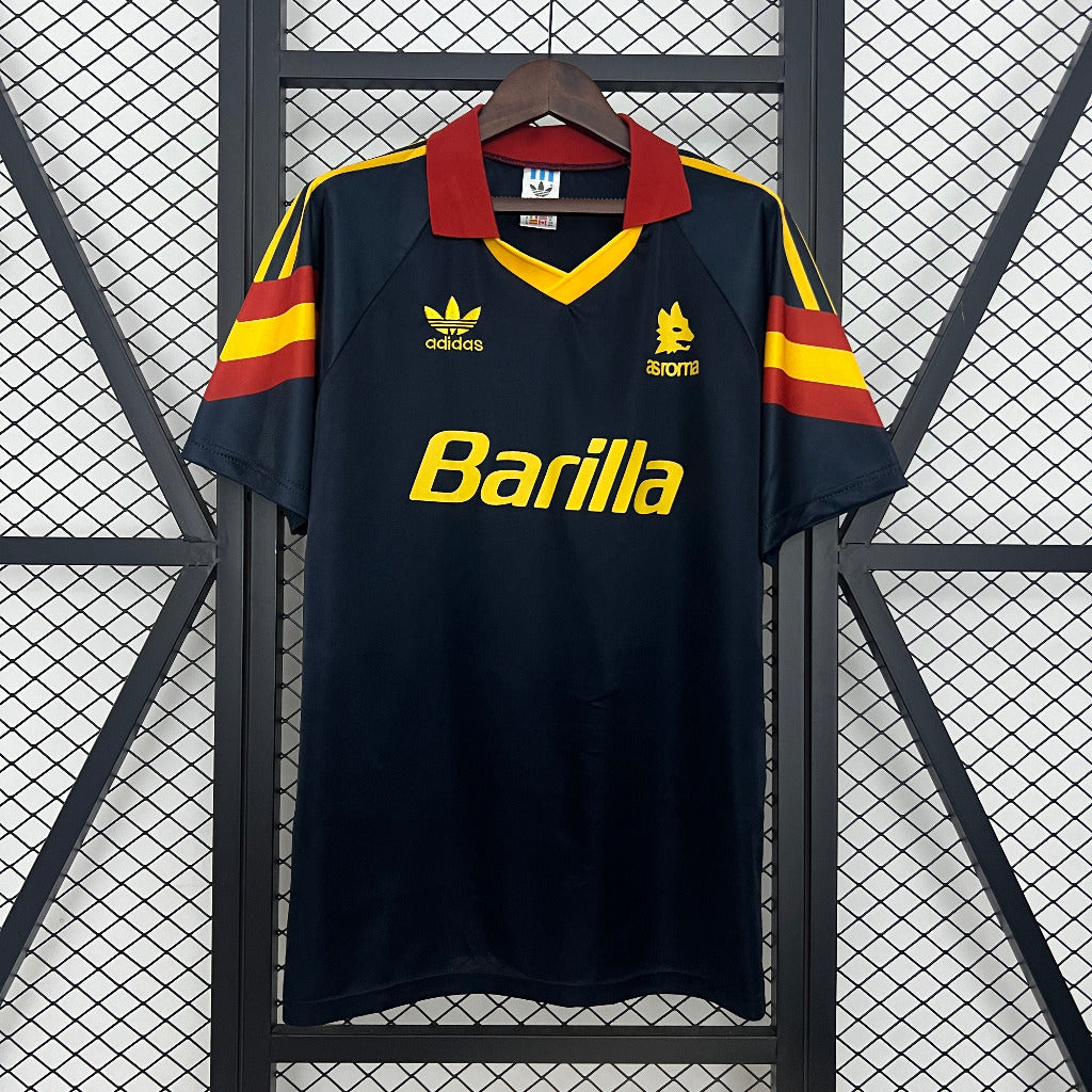 Roma 1991/92 Vintage Retro Black Third Away Jersey
