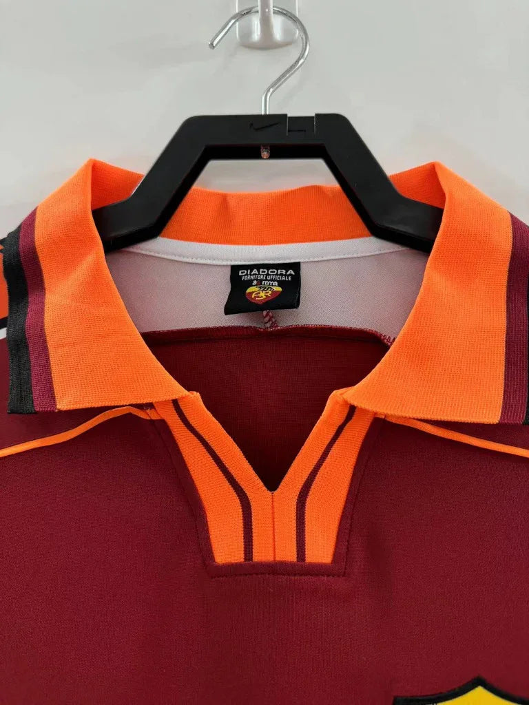 Roma 1998/99 Vintage Retro Home Jersey – Retro AS Roma Supporter Shirt ...