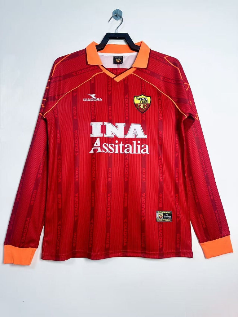 Roma 1999/00 Retro Home Long Sleeve Jersey