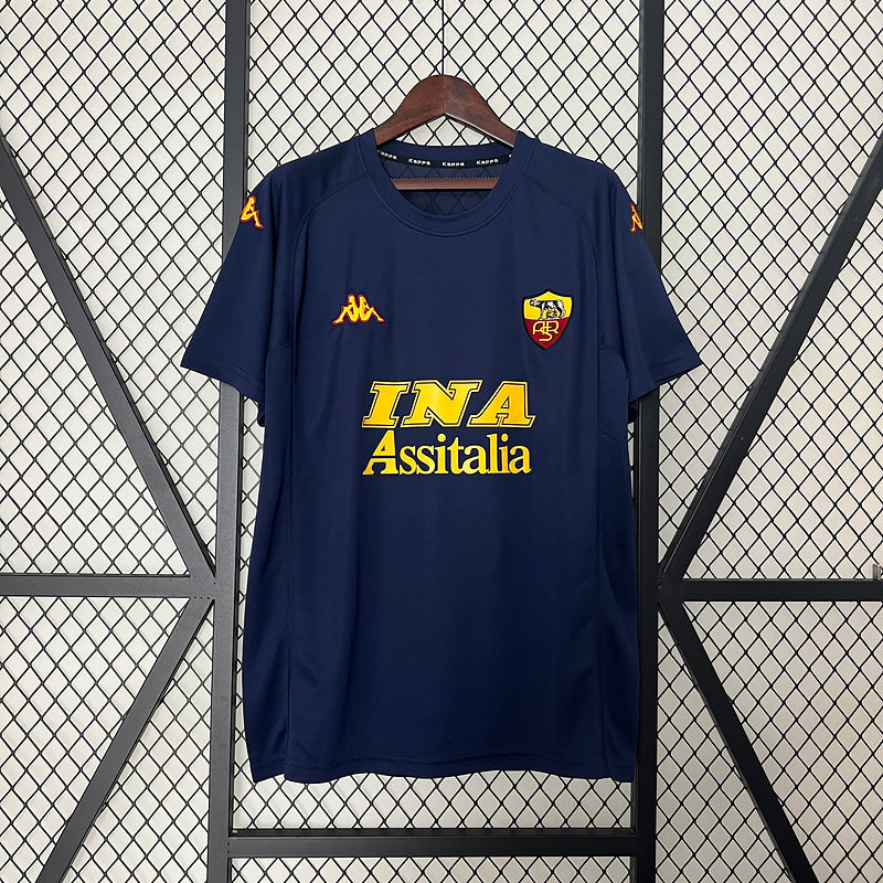 Roma 2001/02 Vintage Retro Blue Third Away Jersey