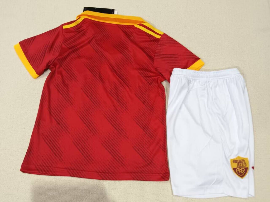 Roma 2023/24 Retro Derby Version Kids Jersey Set