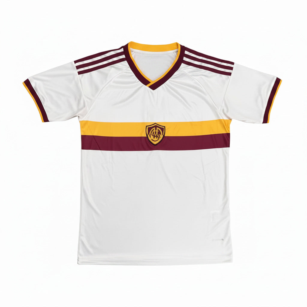 Roma 2026 White/Yellow/Maroon 3 Stripes Special Jersey