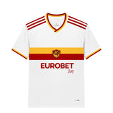 Roma 26/27 White/Gold/Maroon 3 Stripes with Trim Away Jersey