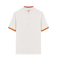 Roma 26/27 White/Gold/Maroon 3 Stripes with Trim Away Jersey