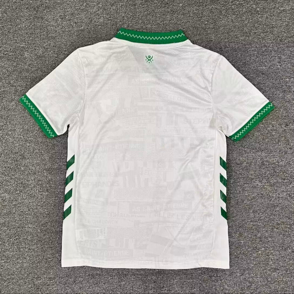 Saint-Etienne 25/26 White/Green Away Jersey