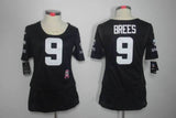 Saints 2021/22 Brees #9 Black/White Women NFL Jersey