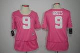 Saints 2021/22 Brees #9 Pink/White Women NFL Jersey